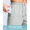 imageG Gradual Mens Athletic Running Shorts with Zipper Pockets Quick Dry 7quot 5quot 9quot Workout Gym Shorts for Basketball HikingPlatinum Grey