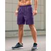 imageG Gradual Mens Athletic Running Shorts with Zipper Pockets Quick Dry 7quot 5quot 9quot Workout Gym Shorts for Basketball HikingPurple