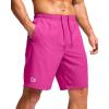 imageG Gradual Mens Athletic Running Shorts with Zipper Pockets Quick Dry 7quot 5quot 9quot Workout Gym Shorts for Basketball HikingRose