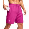 imageG Gradual Mens Athletic Running Shorts with Zipper Pockets Quick Dry 7quot 5quot 9quot Workout Gym Shorts for Basketball HikingRose