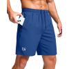 imageG Gradual Mens Athletic Running Shorts with Zipper Pockets Quick Dry 7quot 5quot 9quot Workout Gym Shorts for Basketball HikingRoyal Blue