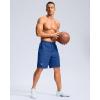 imageG Gradual Mens Athletic Running Shorts with Zipper Pockets Quick Dry 7quot 5quot 9quot Workout Gym Shorts for Basketball HikingRoyal Blue