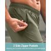 imageG Gradual Mens Athletic Running Shorts with Zipper Pockets Quick Dry 7quot 5quot 9quot Workout Gym Shorts for Basketball HikingSage Green