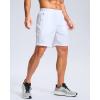 imageG Gradual Mens Athletic Running Shorts with Zipper Pockets Quick Dry 7quot 5quot 9quot Workout Gym Shorts for Basketball HikingWhite