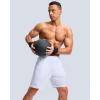 imageG Gradual Mens Athletic Running Shorts with Zipper Pockets Quick Dry 7quot 5quot 9quot Workout Gym Shorts for Basketball HikingWhite