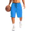 imageG Gradual Mens Basketball Shorts with Zipper Pockets Lightweight Quick Dry 11quot Long Shorts for Men Athletic GymBlue
