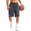 imageG Gradual Mens Basketball Shorts with Zipper Pockets Lightweight Quick Dry 11quot Long Shorts for Men Athletic GymDark Gray