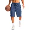 imageG Gradual Mens Basketball Shorts with Zipper Pockets Lightweight Quick Dry 11quot Long Shorts for Men Athletic GymDusty Blue