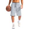 imageG Gradual Mens Basketball Shorts with Zipper Pockets Lightweight Quick Dry 11quot Long Shorts for Men Athletic GymLight Gray