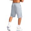 imageG Gradual Mens Basketball Shorts with Zipper Pockets Lightweight Quick Dry 11quot Long Shorts for Men Athletic GymLight Gray