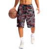 imageG Gradual Mens Basketball Shorts with Zipper Pockets Lightweight Quick Dry 11quot Long Shorts for Men Athletic GymRed Camo