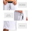 imageG Gradual Mens Basketball Shorts with Zipper Pockets Lightweight Quick Dry 11quot Long Shorts for Men Athletic GymWhite