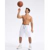 imageG Gradual Mens Basketball Shorts with Zipper Pockets Lightweight Quick Dry 11quot Long Shorts for Men Athletic GymWhite