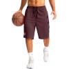 imageG Gradual Mens Basketball Shorts with Zipper Pockets Lightweight Quick Dry 11quot Long Shorts for Men Athletic GymWine