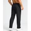 imageG Gradual Mens Fleece Lined Pants with 3 Zipper Pockets Water Resistant Winter Warm Hiking Pants Athletic Sweatpants for MenBlack