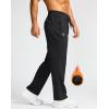 imageG Gradual Mens Fleece Lined Pants with 3 Zipper Pockets Water Resistant Winter Warm Hiking Pants Athletic Sweatpants for MenBlack