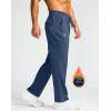 imageG Gradual Mens Fleece Lined Pants with 3 Zipper Pockets Water Resistant Winter Warm Hiking Pants Athletic Sweatpants for MenBlue