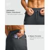 imageG Gradual Mens Fleece Lined Pants with 3 Zipper Pockets Water Resistant Winter Warm Hiking Pants Athletic Sweatpants for MenCharcoal