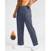 imageG Gradual Mens Fleece Lined Pants with 3 Zipper Pockets Water Resistant Winter Warm Hiking Pants Athletic Sweatpants for MenDusty Blue Heather