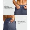 imageG Gradual Mens Fleece Lined Pants with 3 Zipper Pockets Water Resistant Winter Warm Hiking Pants Athletic Sweatpants for MenDusty Blue Heather