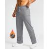 imageG Gradual Mens Fleece Lined Pants with 3 Zipper Pockets Water Resistant Winter Warm Hiking Pants Athletic Sweatpants for MenGrey Heather