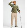 imageG Gradual Mens Fleece Lined Pants with 3 Zipper Pockets Water Resistant Winter Warm Hiking Pants Athletic Sweatpants for MenKhaki