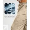 imageG Gradual Mens Fleece Lined Pants with 3 Zipper Pockets Water Resistant Winter Warm Hiking Pants Athletic Sweatpants for MenKhaki