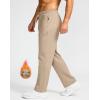 imageG Gradual Mens Fleece Lined Pants with 3 Zipper Pockets Water Resistant Winter Warm Hiking Pants Athletic Sweatpants for MenKhaki