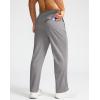 imageG Gradual Mens Fleece Lined Pants with 3 Zipper Pockets Water Resistant Winter Warm Hiking Pants Athletic Sweatpants for MenLight Grey