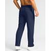 imageG Gradual Mens Fleece Lined Pants with 3 Zipper Pockets Water Resistant Winter Warm Hiking Pants Athletic Sweatpants for MenNavy
