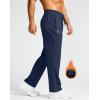 imageG Gradual Mens Fleece Lined Pants with 3 Zipper Pockets Water Resistant Winter Warm Hiking Pants Athletic Sweatpants for MenNavy