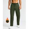 imageG Gradual Mens Fleece Lined Pants with 3 Zipper Pockets Water Resistant Winter Warm Hiking Pants Athletic Sweatpants for MenOlive Green