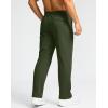 imageG Gradual Mens Fleece Lined Pants with 3 Zipper Pockets Water Resistant Winter Warm Hiking Pants Athletic Sweatpants for MenOlive Green
