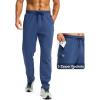 imageG Gradual Mens Fleece Lined Winter Pants with 3 Zipper Pockets Warm Athletic Joggers Workout Running Sweatpants for MenBlue