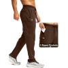 imageG Gradual Mens Fleece Lined Winter Pants with 3 Zipper Pockets Warm Athletic Joggers Workout Running Sweatpants for MenBrown