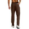 imageG Gradual Mens Fleece Lined Winter Pants with 3 Zipper Pockets Warm Athletic Joggers Workout Running Sweatpants for MenBrown