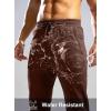 imageG Gradual Mens Fleece Lined Winter Pants with 3 Zipper Pockets Warm Athletic Joggers Workout Running Sweatpants for MenBrown