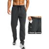 imageG Gradual Mens Fleece Lined Winter Pants with 3 Zipper Pockets Warm Athletic Joggers Workout Running Sweatpants for MenDark Grey
