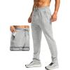 imageG Gradual Mens Fleece Lined Winter Pants with 3 Zipper Pockets Warm Athletic Joggers Workout Running Sweatpants for MenHeather Medium Grey