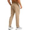 imageG Gradual Mens Fleece Lined Winter Pants with 3 Zipper Pockets Warm Athletic Joggers Workout Running Sweatpants for MenKhaki