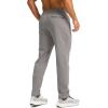 imageG Gradual Mens Fleece Lined Winter Pants with 3 Zipper Pockets Warm Athletic Joggers Workout Running Sweatpants for MenLight Grey
