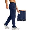 imageG Gradual Mens Fleece Lined Winter Pants with 3 Zipper Pockets Warm Athletic Joggers Workout Running Sweatpants for MenNavy