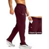 imageG Gradual Mens Fleece Lined Winter Pants with 3 Zipper Pockets Warm Athletic Joggers Workout Running Sweatpants for MenWine