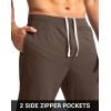 imageG Gradual Mens Golf Joggers Pants with Zipper Pockets Stretch Sweatpants Slim Fit Track Pants Joggers for Men Work RunningBrown