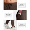 imageG Gradual Mens Joggers Pants with Zipper Pockets Stretch Athletic Sweatpants for Men Workout Jogging RunningBrown