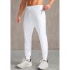 imageG Gradual Mens Joggers Pants with Zipper Pockets Stretch Athletic Sweatpants for Men Workout Jogging RunningWhite