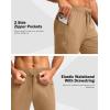 imageG Gradual Mens Joggers with Zipper Pockets Stretch Tapered Sweatpants Athletic Pants for Men Workout Running GymDark Khaki