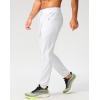 imageG Gradual Mens Joggers with Zipper Pockets Stretch Tapered Sweatpants Athletic Pants for Men Workout Running GymWhite