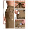 imageG Gradual Mens Lightweight Pants with 3 Zipper Pockets Athletic Workout Sweatpants Quick Dry Running Hiking Pants for MenDark Khaki