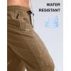 imageG Gradual Mens Lightweight Pants with 3 Zipper Pockets Athletic Workout Sweatpants Quick Dry Running Hiking Pants for MenDark Khaki